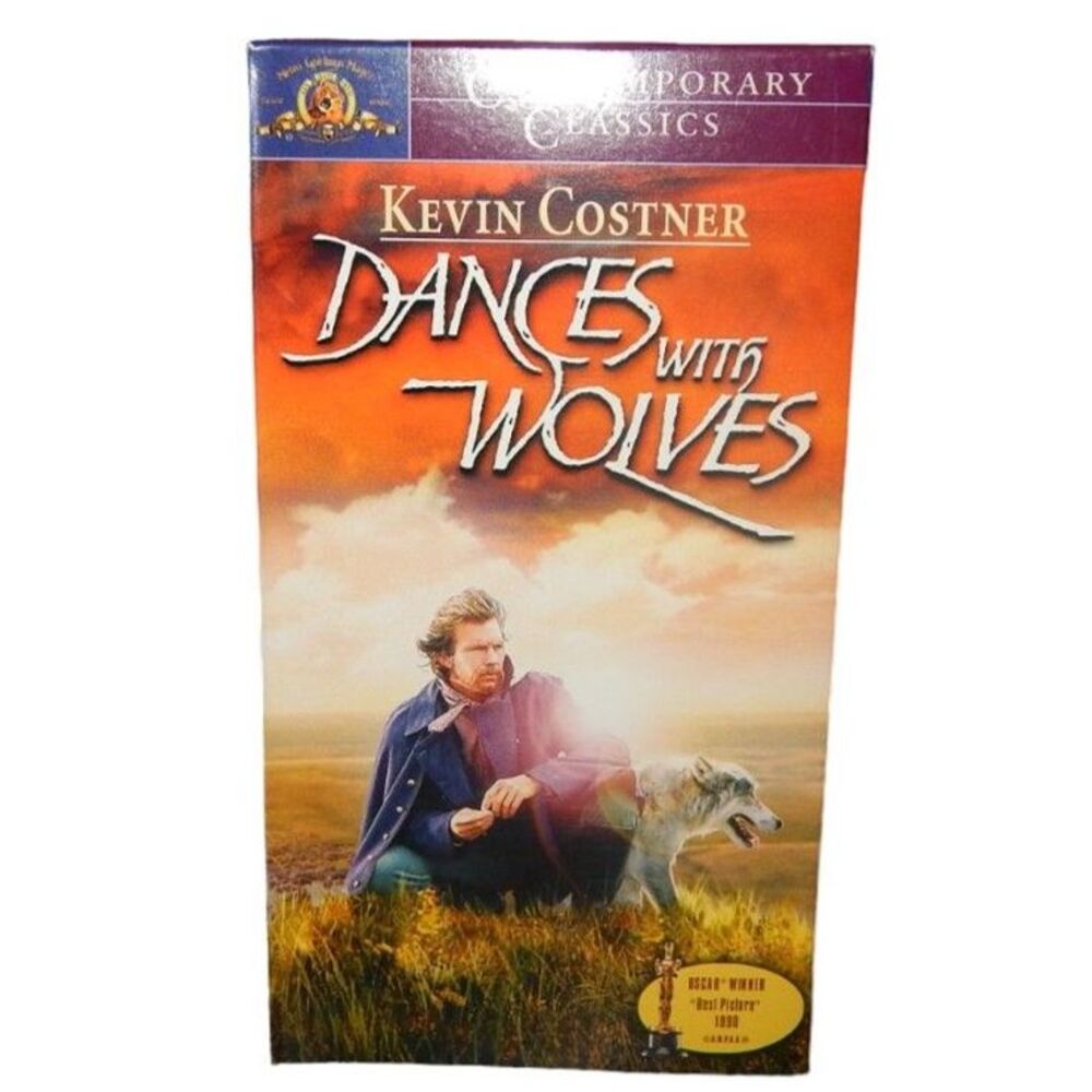 DANCES WITH WOLVES Kevin Costner vintage VHS in original paper case
